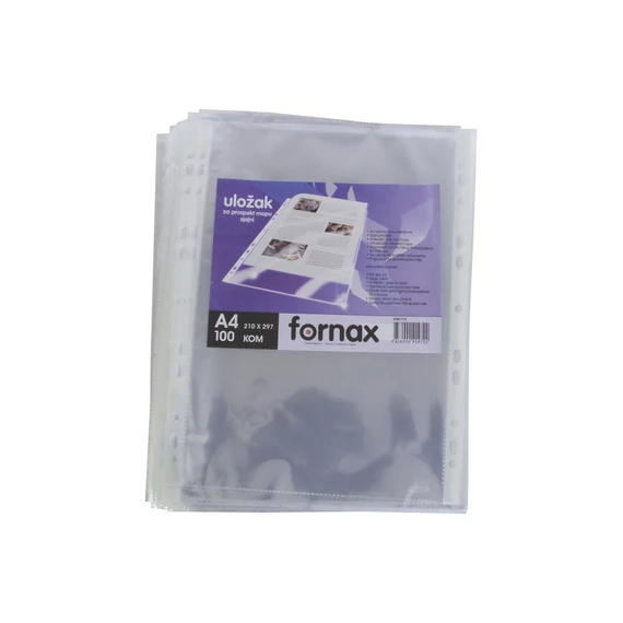 Genotherm lefűzhető A4, 50 micron, víztiszta Fornax 100 dbcsomag,