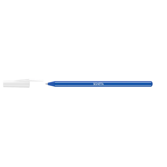 Golyóstoll 0,7mm, kupakos, Ico Signetta, írásszín kék