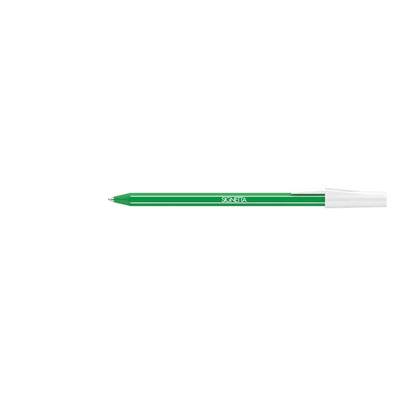 Golyóstoll 0,7mm, kupakos, Ico Signetta, írásszín zöld