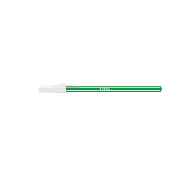 Golyóstoll 0,7mm, kupakos, Ico Signetta, írásszín zöld