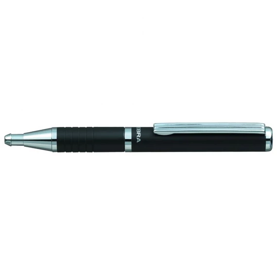 Golyóstoll metál fekete test, Zebra SLF1, írásszín kék