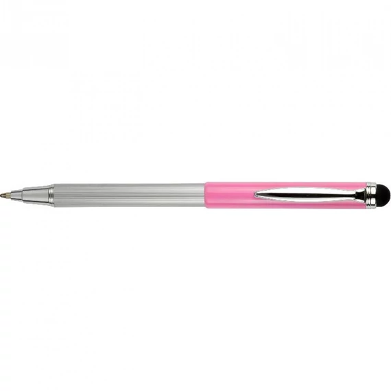 Golyóstoll metál rózsa test, Zebra Stylus Telescopic, írásszín kék