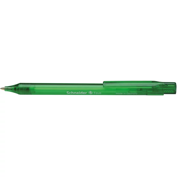 Golyóstoll nyomógombos 0,5mm, Schneider Fave, írásszín zöld