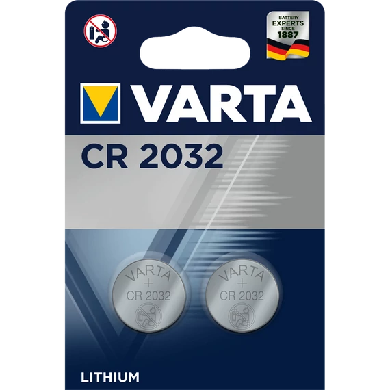 Gombelem CR2032 2 db/csomag, Varta