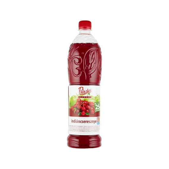 Gyümölcsszörp 1l, indiáncseresznye Pölöskei