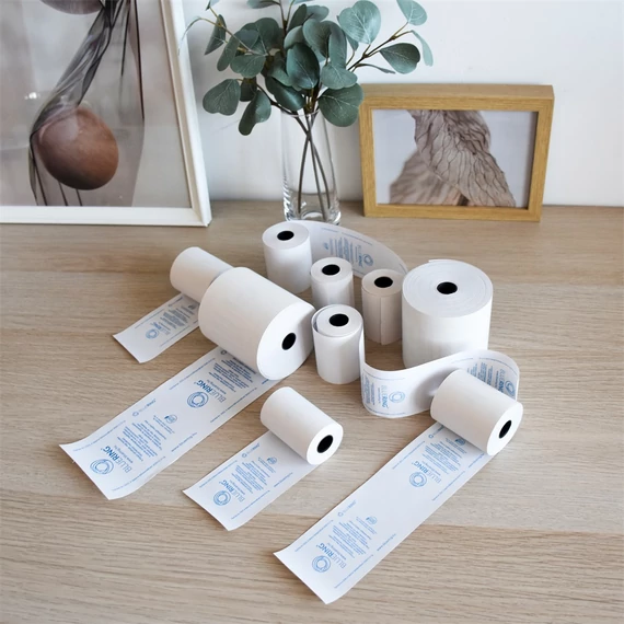 Hőpapír 37 mm széles, 50fm hosszú, cséve 12mm, 10 tekercs/csomag, ( 37/63 ) BPA mentes Bluering®
