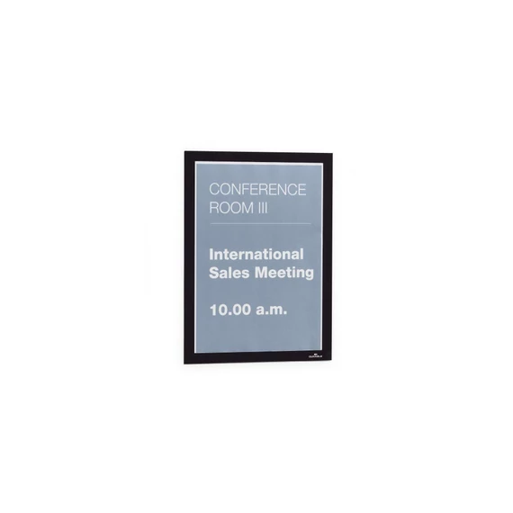 Infókeret A4, XXL csomag, 10 db/doboz, Durable Duraframe® fekete