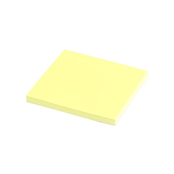 Jegyzettömb, ragasztó nélkül tapadó, 75x75mm, 100lap, Static, neon sárga