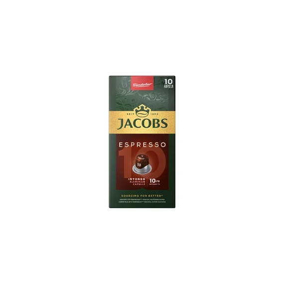 Kávékapszula, Nespresso kompatibilis Jacobs Espresso 10 Intenso 10db/doboz