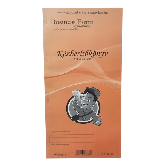 Kézbesítő könyv 100lap,os 130x297mm, C.5230-29
