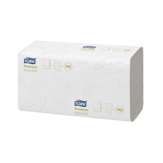 Kéztörlő 2 rétegű Interfold hajtogatású 100 lap/csomag 21 cs/karton Extra Soft Xpress® Multifold H2 Tork_100297 fehér
