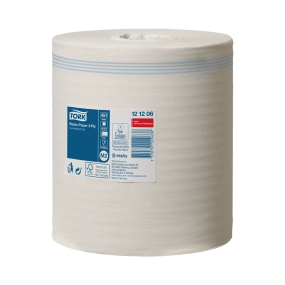 Kéztörlő 2 rétegű tekercses átmérő 20 cm 160 m/tekercs M2 Universal Tork_121206 fehér