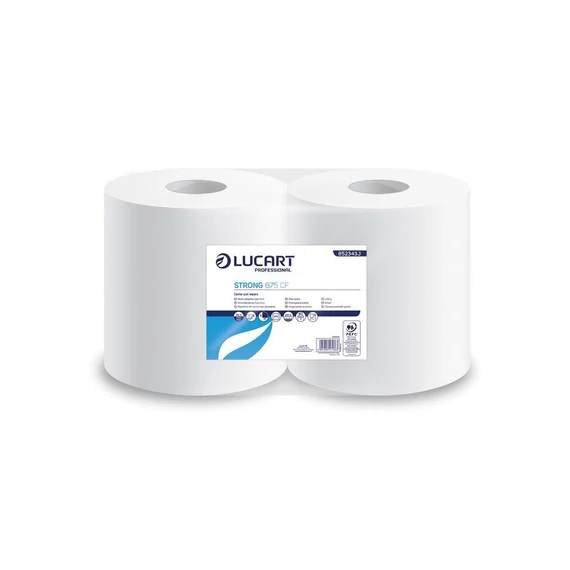 Kéztörlő 2 rétegű tekercses átmérő: 25 cm 100% cellulóz belső magos 2 tekercs/karton Strong Lucart 800/240 CF_852345J
