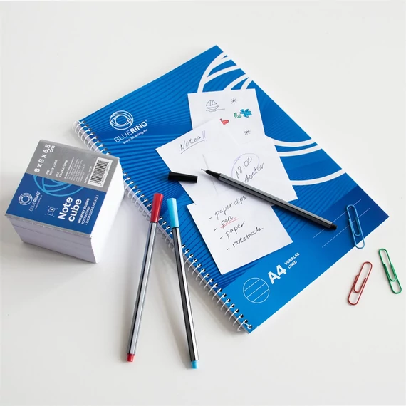 Kockatömb 8x8x6,5cm, ragasztás nélküli, Bluering® Extra fehér