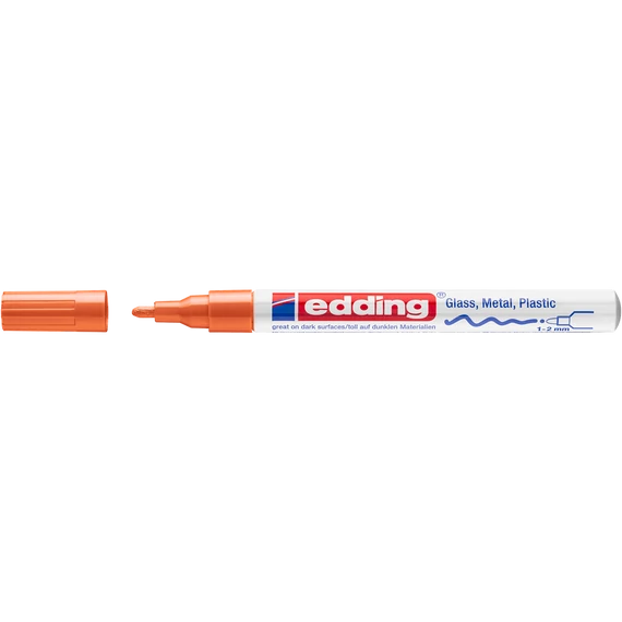 Lakkmarker 1-2mm, kerek Edding 751 narancs