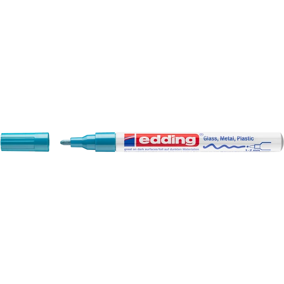 Lakkmarker 1-2mm, kerek Edding 751 világoskék
