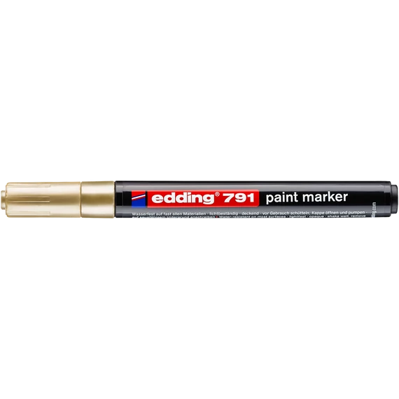 Lakkmarker 1-2mm, kerek Edding 791 arany