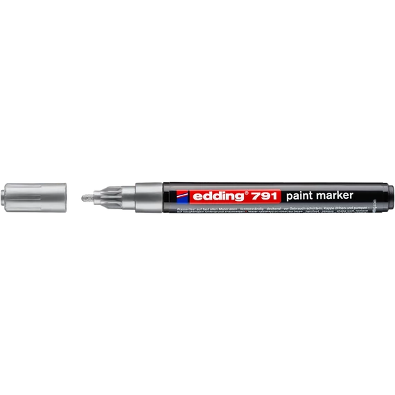 Lakkmarker 1-2mm, kerek Edding 791 ezüst