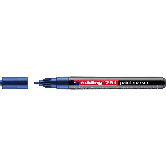 Lakkmarker 1-2mm, kerek Edding 791 kék