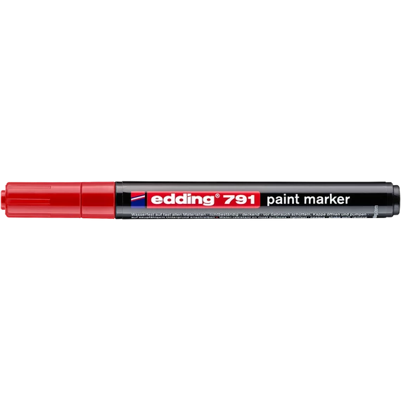 Lakkmarker 1-2mm, kerek Edding 791 piros