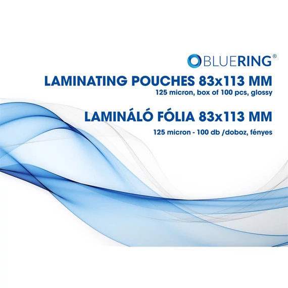 Lamináló fólia 83x113mm, 125 micron 100 db/doboz, Bluering®