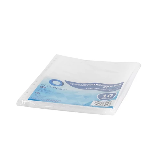 Genotherm lefűzhető, A4, 180 micron jumbo katalógustartó Bluering® 10 db/csomag,