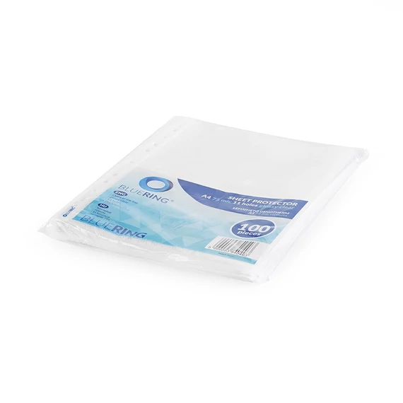 Genotherm lefűzhető, A4, 75 micron víztiszta Bluering® 100 db/csomag,