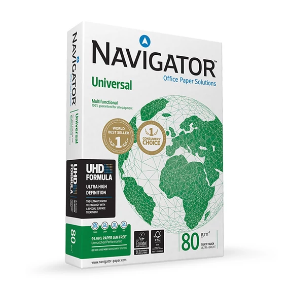 Másolópapír A4, 80g, Navigator Universal 500ív/csomag