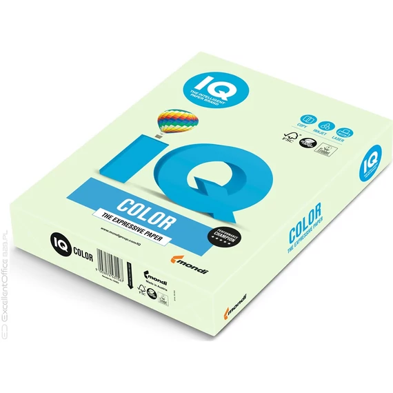 Másolópapír, színes, A3, 80g. IQ GN27 500ív/csomag, pasztellzöld