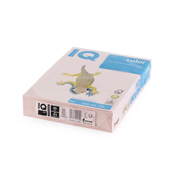 Másolópapír, színes, A4, 80g. IQ OPI74 500ív/csomag, pasztell flamingo