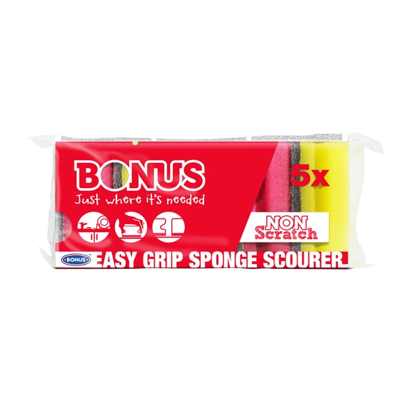 Mosogatószivacs 5 db/csomag formázott Bonus B385