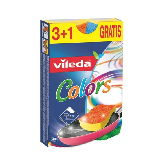 Mosogatószivacs Pur Active 3+1 Vileda Colors_F17881