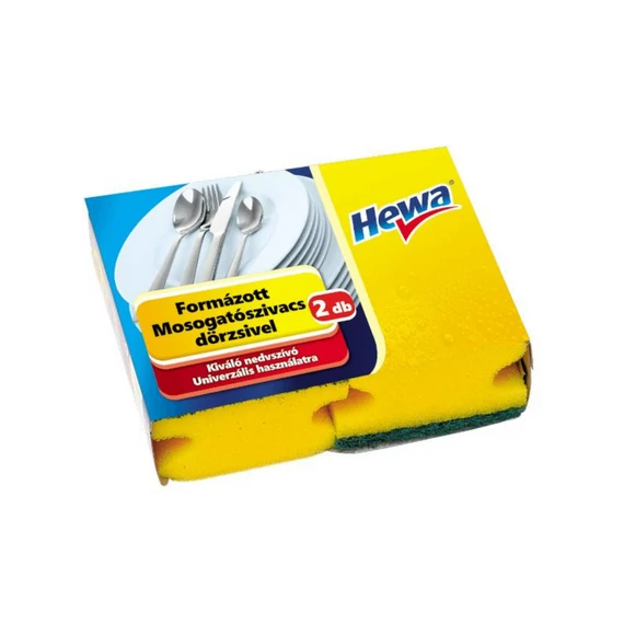 Mosogatószivacs dörzsi 2 db/csomag formázott Hewa