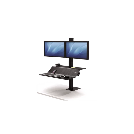 Munkaállomás ülő-álló, Fellowes® Lotus VE, két monitorhoz