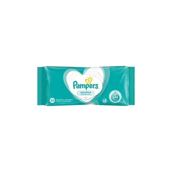 Nedves törlőkendő 52 lap/csomag Pampers Sensitive