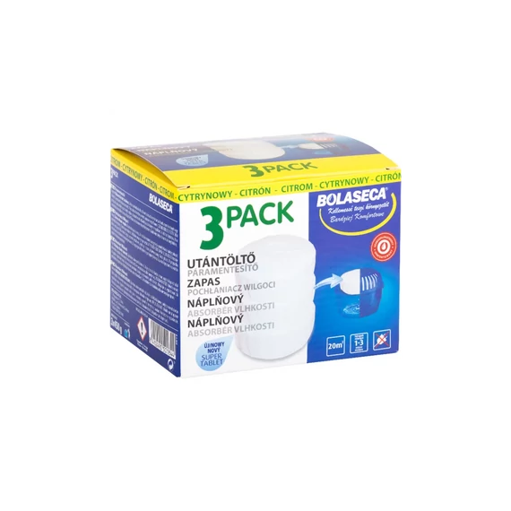 Páramentesítő utántöltő tabletta 3 x 450 g Bolaseca citrom