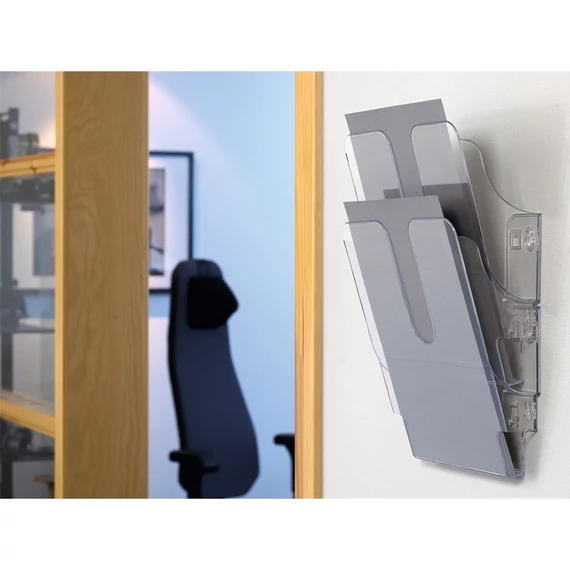 Prospektustartó A4, Durable Flexiplus álló 2 db/csomag, áttetsző