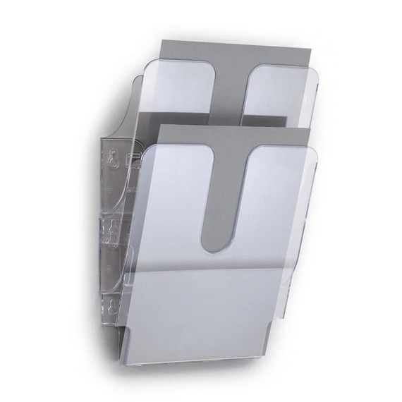 Prospektustartó A4, Durable Flexiplus álló 2 db/csomag, áttetsző