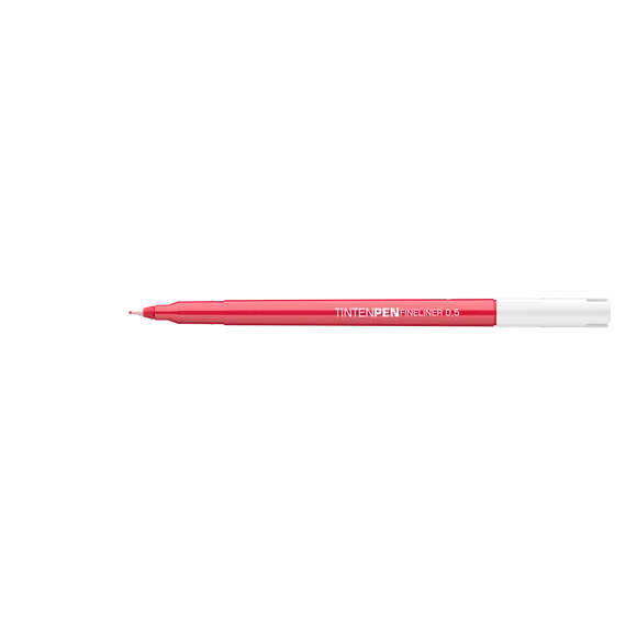 Rostirón, tűfilc vízbázisú, 0,5mm, kerek test, Tinten Pen Ico piros