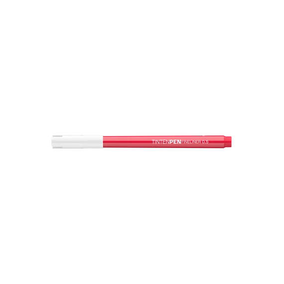Rostirón, tűfilc vízbázisú, 0,5mm, kerek test, Tinten Pen Ico piros