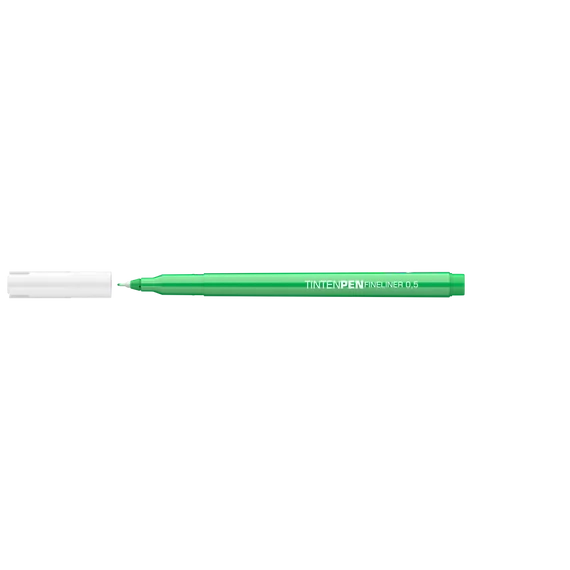 Rostirón, tűfilc vízbázisú, 0,5mm, kerek test, Tinten Pen Ico zöld