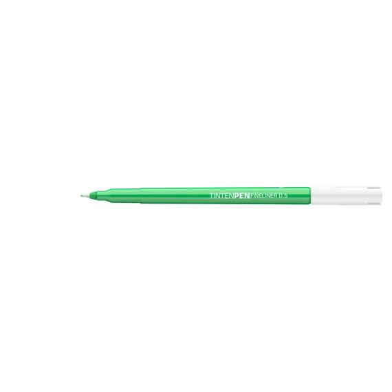 Rostirón, tűfilc vízbázisú, 0,5mm, kerek test, Tinten Pen Ico zöld