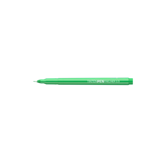 Rostirón, tűfilc vízbázisú, 0,5mm, kerek test, Tinten Pen Ico zöld