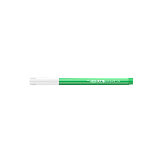 Rostirón, tűfilc vízbázisú, 0,5mm, kerek test, Tinten Pen Ico zöld
