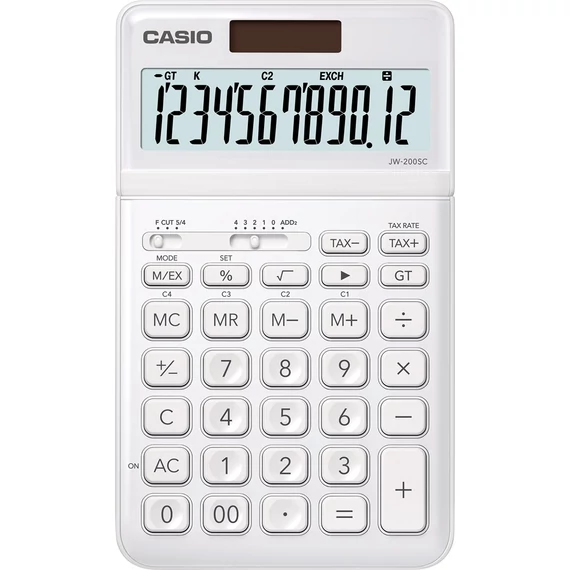 Számológép asztali 12 digit Casio JW 200SC fehér