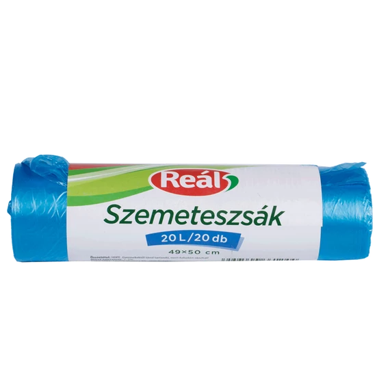 Szemeteszsák 20 liter 49 x 50 cm 20 db/tekercs Reál kék