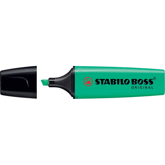 Szövegkiemelő 2-5mm, vágott hegyű, STABILO Boss original türkiz