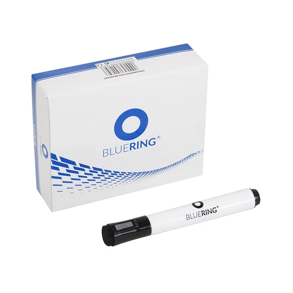 Táblamarker 3mm, mágneses, táblatörlővel multifunkciós Bluering® fekete