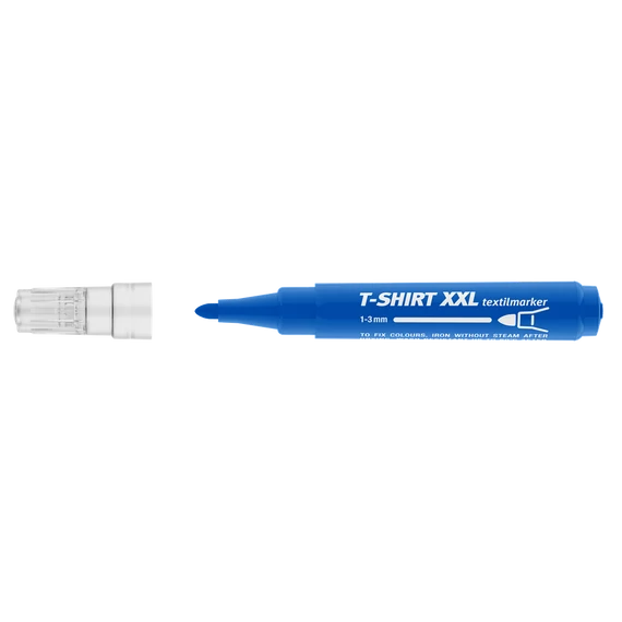 Textilmarker 1-3 mm kerek ICO T-SHIRT XXL kék