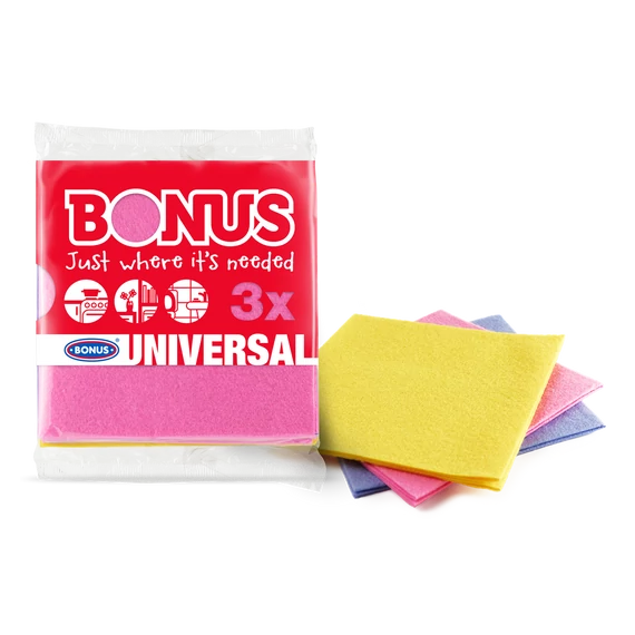 Törlőkendő általános 3 db/csomag Bonus B163